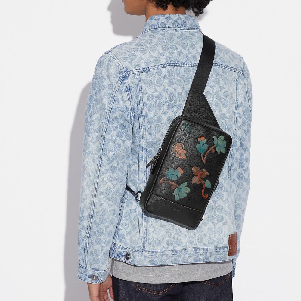 ๐ Coach Turner Pack With Dreamy Leaves Print ๐บ - Picture 5 of 13
